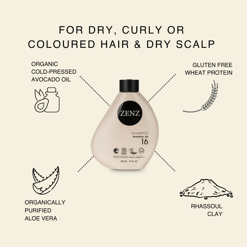 ZENZ Hair | Shampoo Rhassoul 16 (230ml) | ZENZ Organic – ZENZ Organic Products